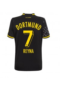 Borussia Dortmund Giovanni Reyna #7 Voetbaltruitje Uit tenue Dames 2022-23 Korte Mouw